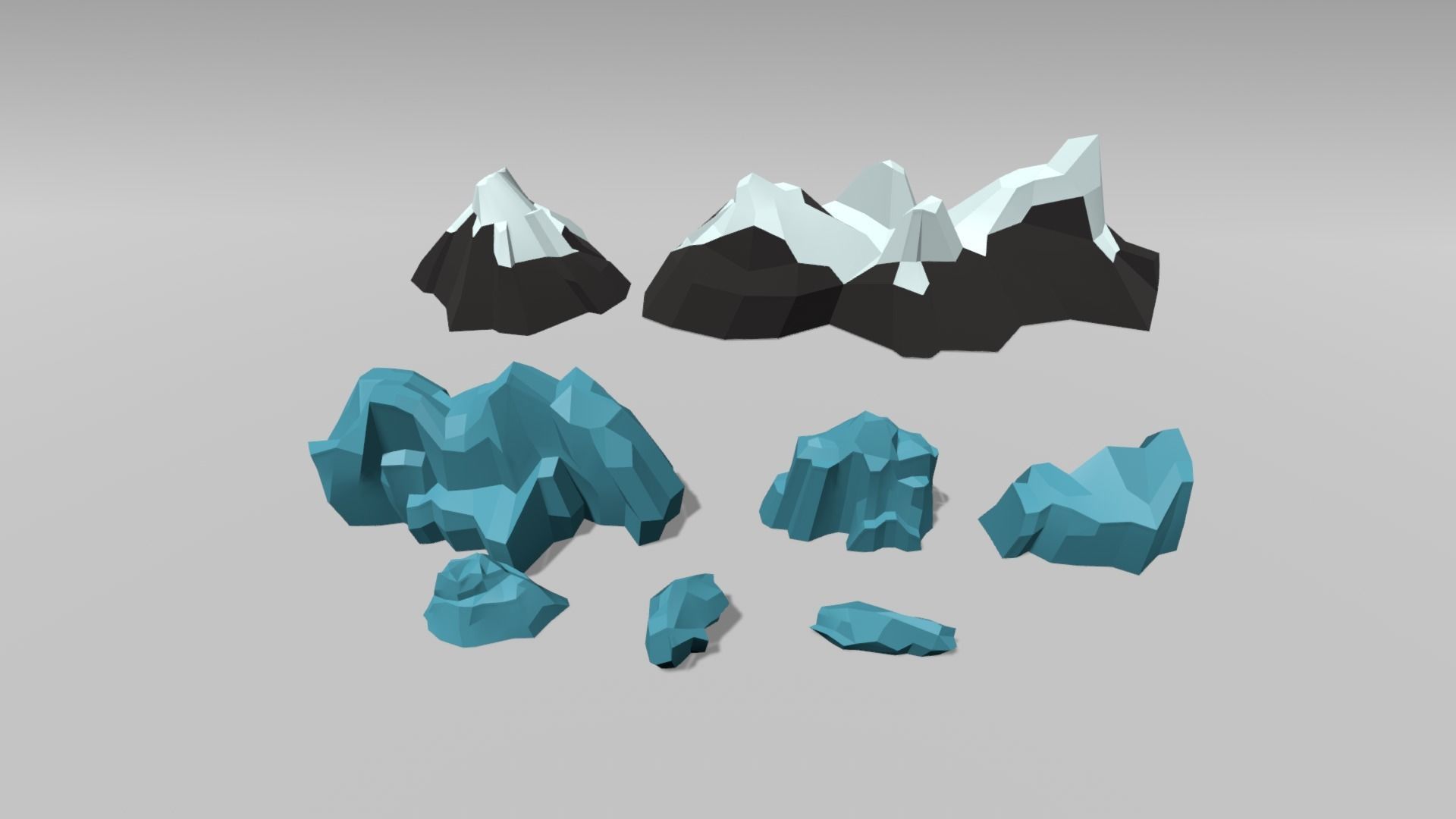 POLYArctic arctic with teepee Low-poly 3D model_5
