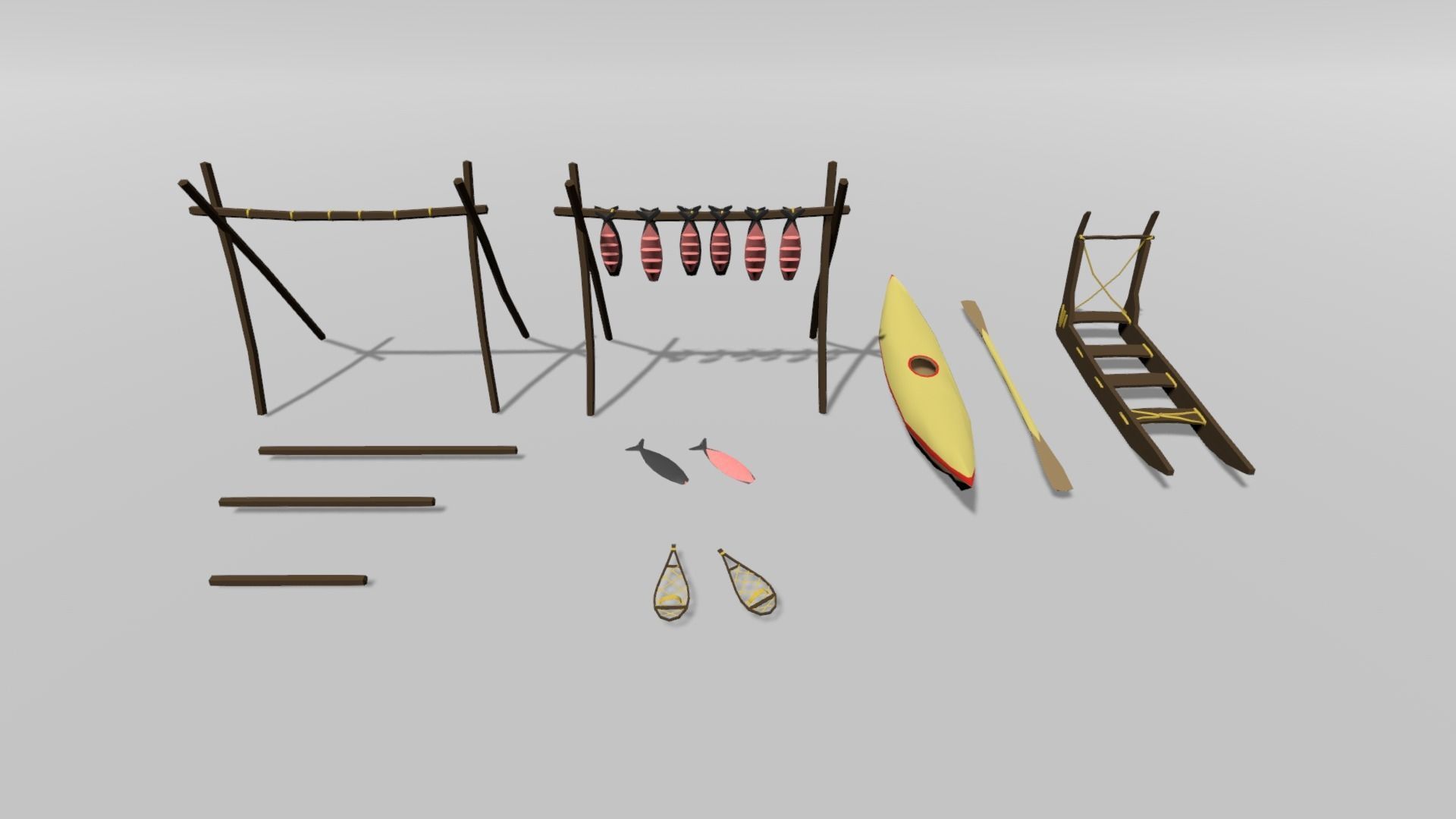 POLYArctic arctic with teepee Low-poly 3D model_1