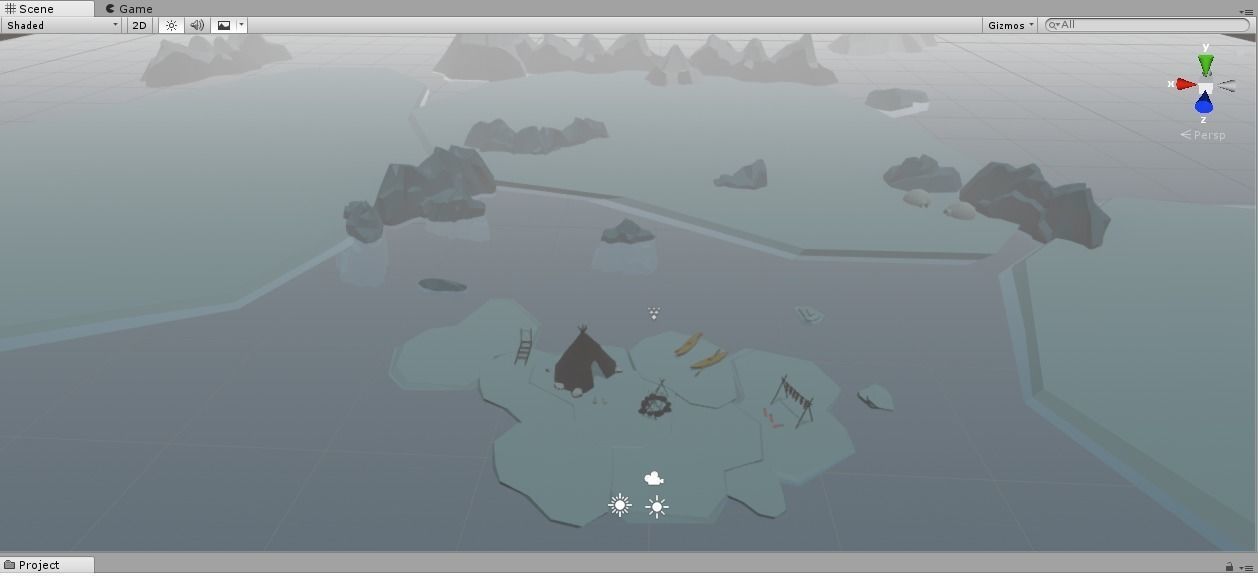 POLYArctic arctic with teepee Low-poly 3D model_6