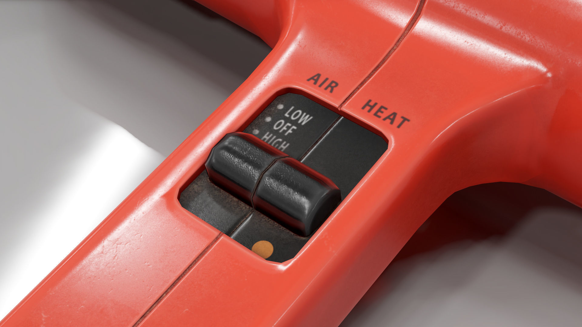 Retro Hair Dryer Low-poly 3D model_5