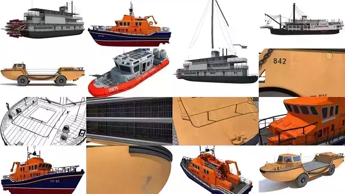 3D Boat Models Collection 