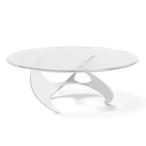 Modern Glass and Metal Coffee Table 3D Model