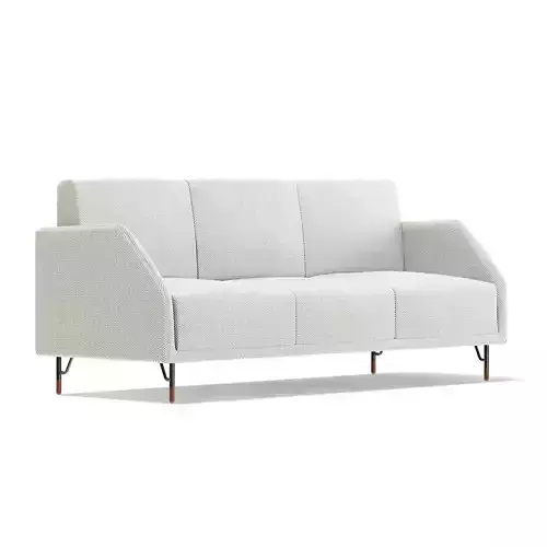 White Fabric Sofa 3D Model