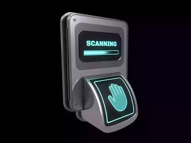 Low Poly Biometric Door Lock