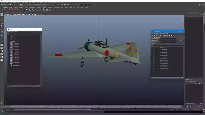 MITUBISHI A6M232 Low-poly 3D model
