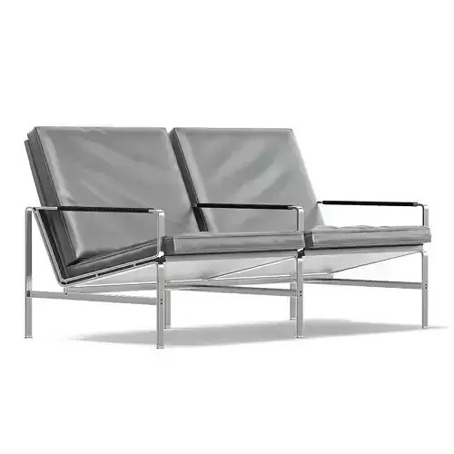 Grey Metal Sofa 3D Model
