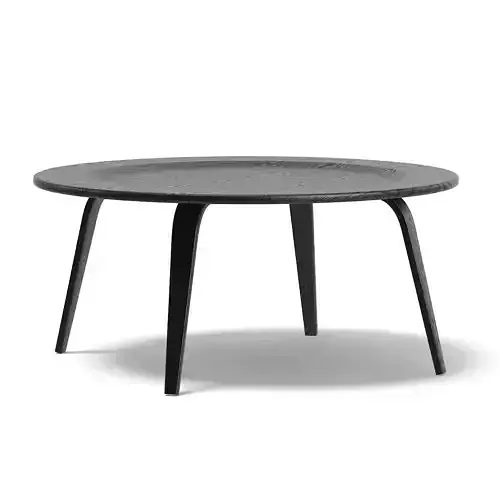Round Black Coffee Table 3D Model