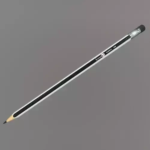 Pen 5 pencil Low-poly 3D model