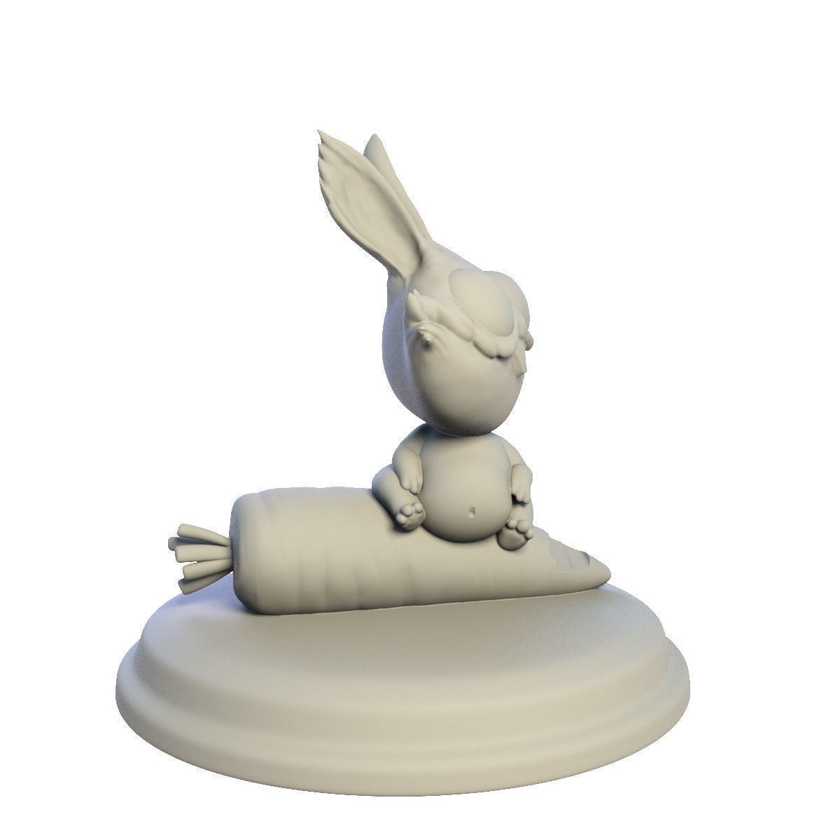 Desktop figure Rabbit 3D print model_5