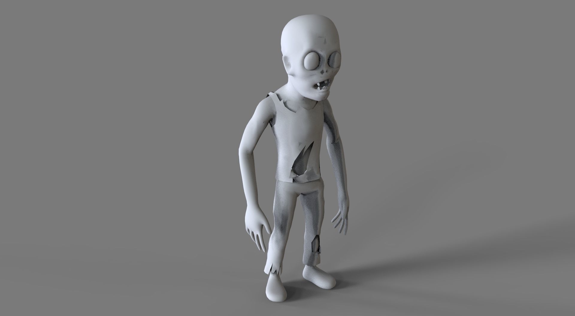 Zombies kit Free low-poly 3D model_3