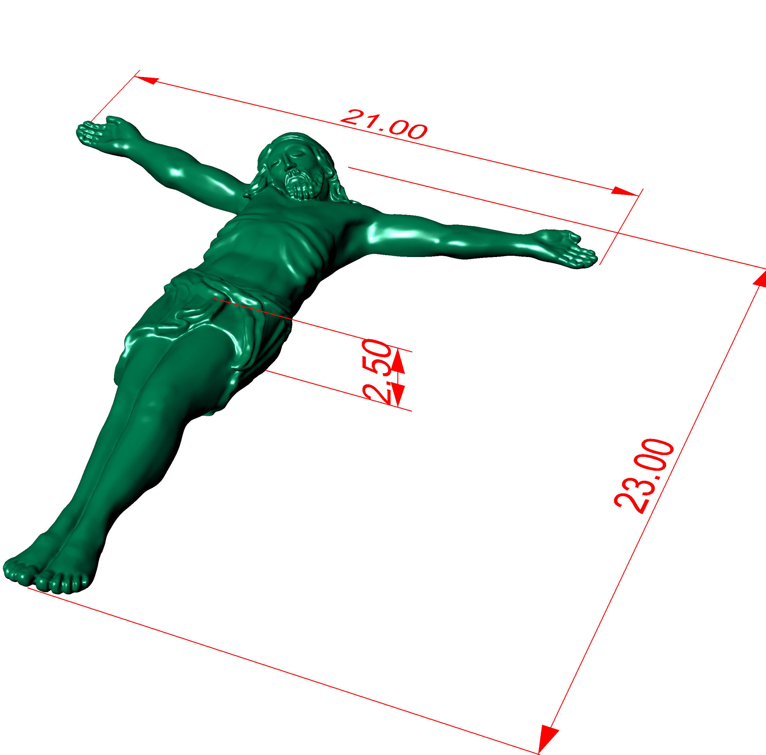 Jesus 3D model 3D print model_5