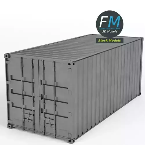 Closed shipping container 3D model