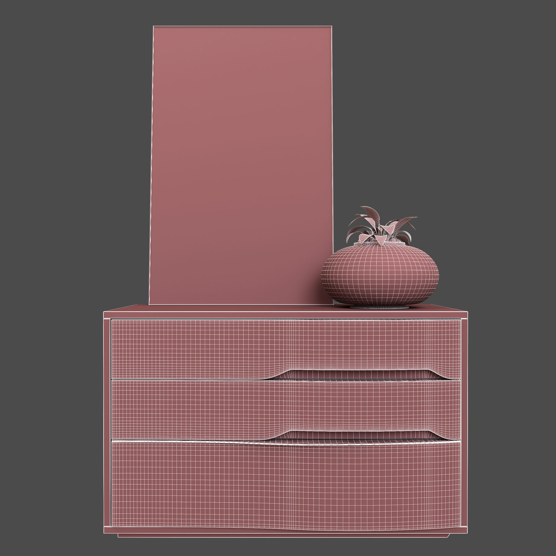 Chest of Venera from Tomasella factory and Azzardo Flora lamp 3D model_1