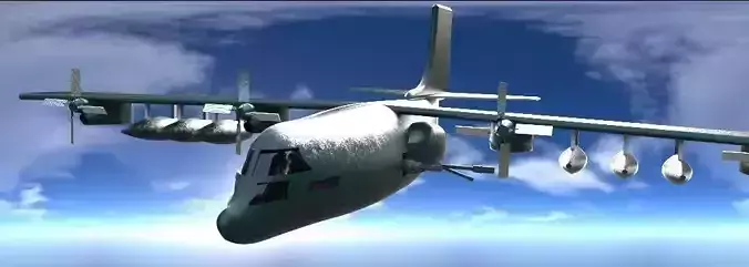AC 130 guship Free 3D model