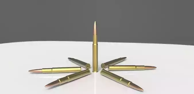 308 bullets Free 3D model