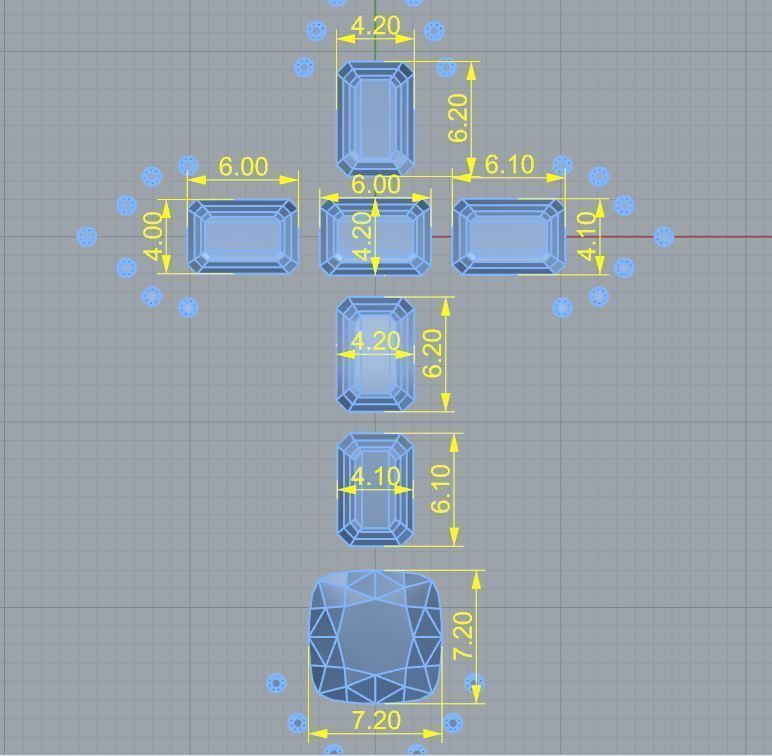 cross pendant 3D print model_1