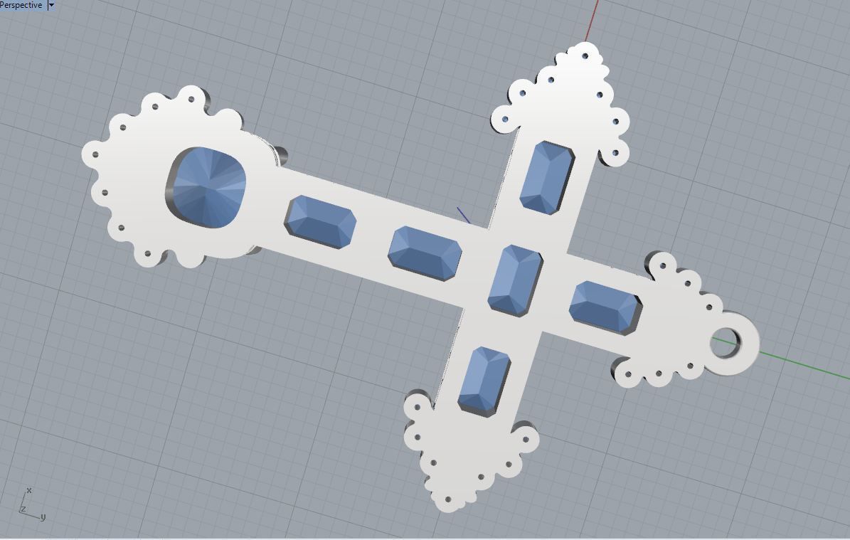 cross pendant 3D print model_10