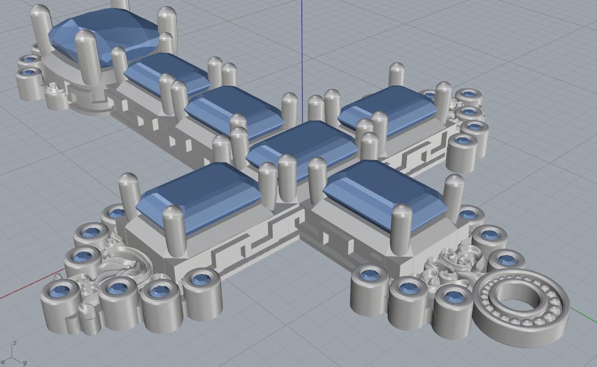 cross pendant 3D print model_6