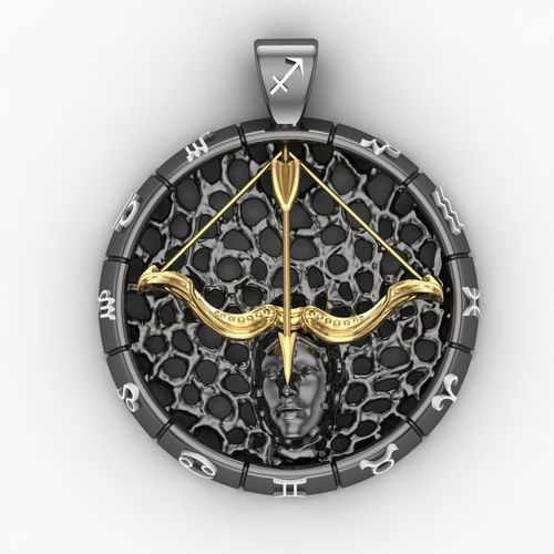 Pendant Zodiac sign Sagittarius 3D print model