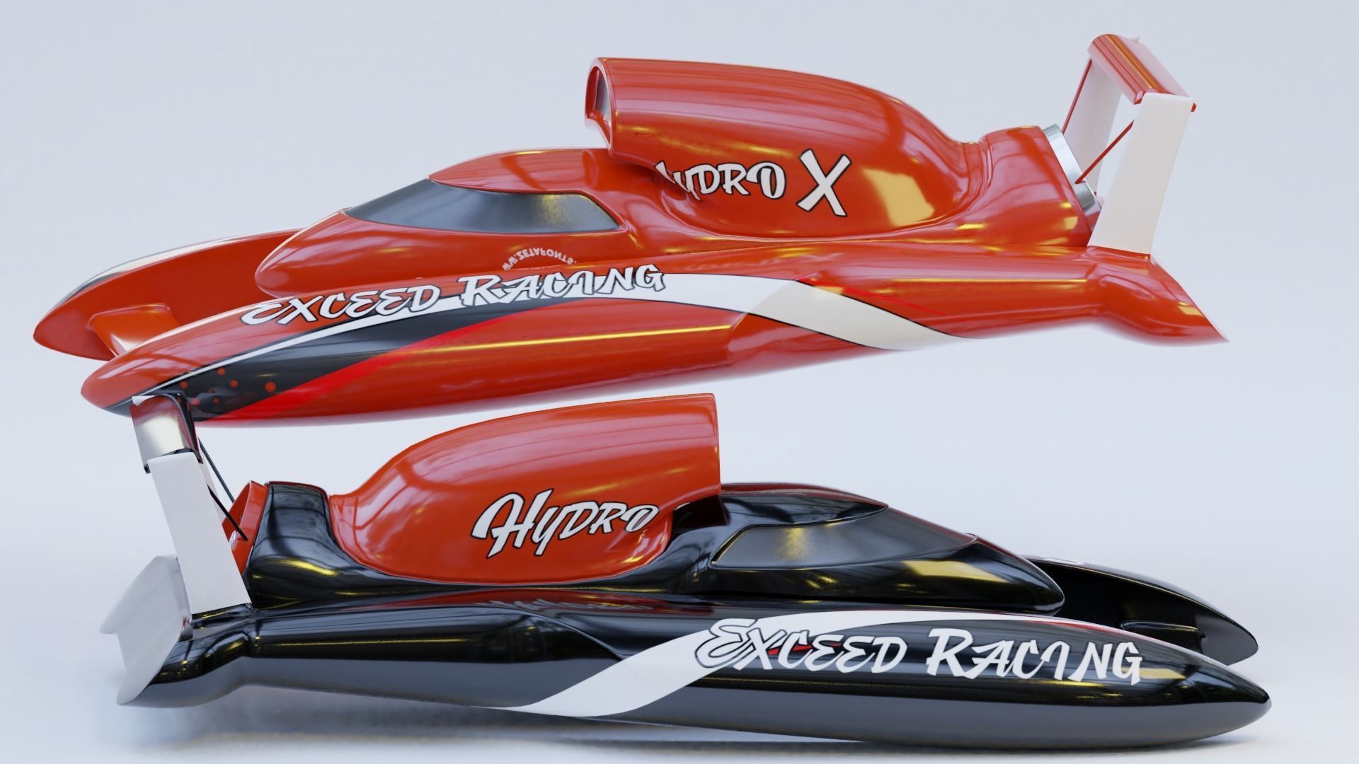 Speed boat extream racer nitro Low-poly 3D model_4