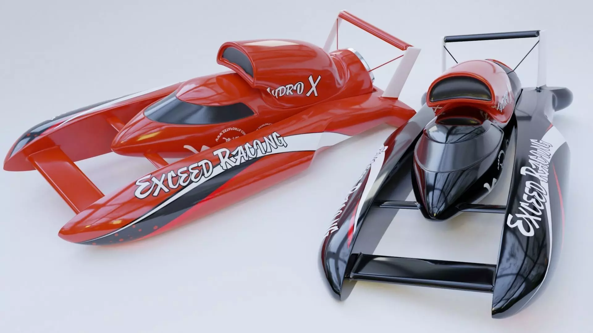 Speed boat extream racer nitro Low-poly 3D model_0