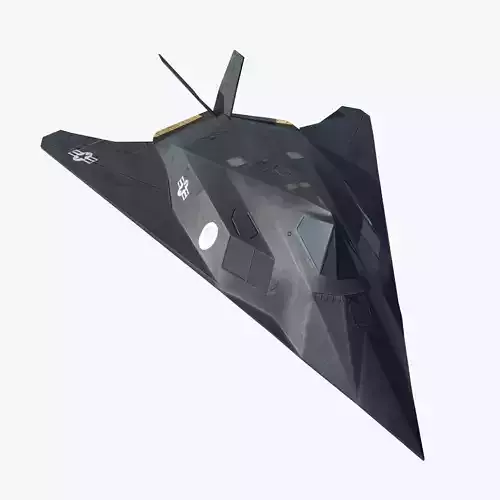 military plane lockheed f-117 Low-poly 3D model