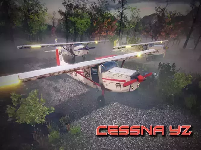 Cessna YZ Low-poly 3D model