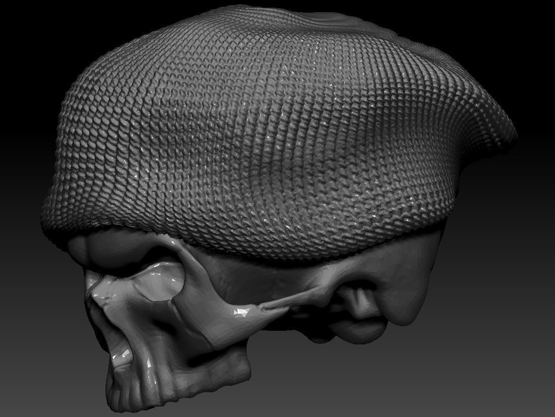 Realistic Angry man skull ski snowboard hat 3d printable  3D print model_12