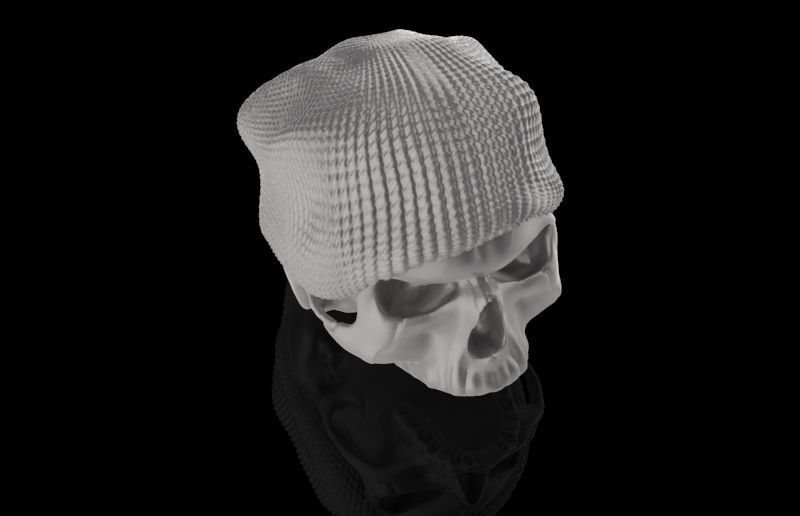 Realistic Angry man skull ski snowboard hat 3d printable  3D print model_17