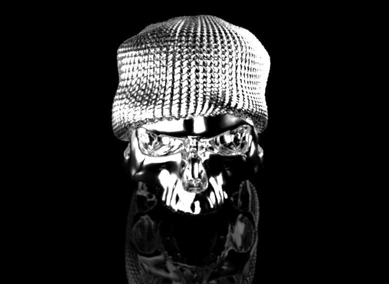 Realistic Angry man skull ski snowboard hat 3d printable  3D print model_3