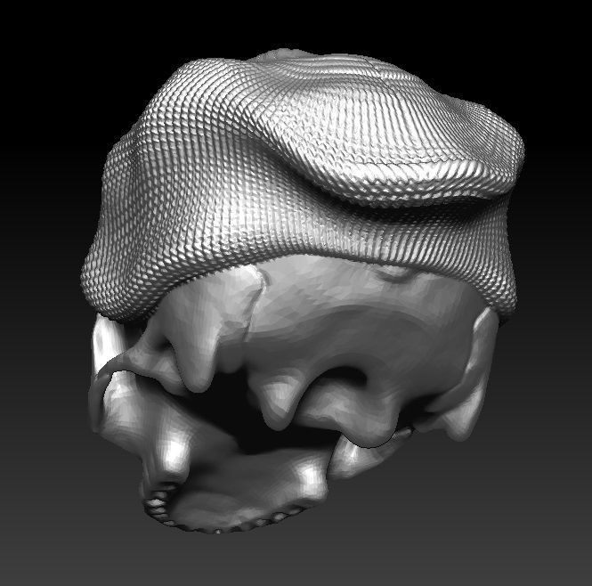 Realistic Angry man skull ski snowboard hat 3d printable  3D print model_11