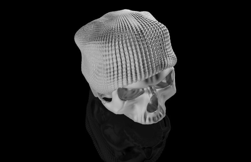 Realistic Angry man skull ski snowboard hat 3d printable  3D print model_14