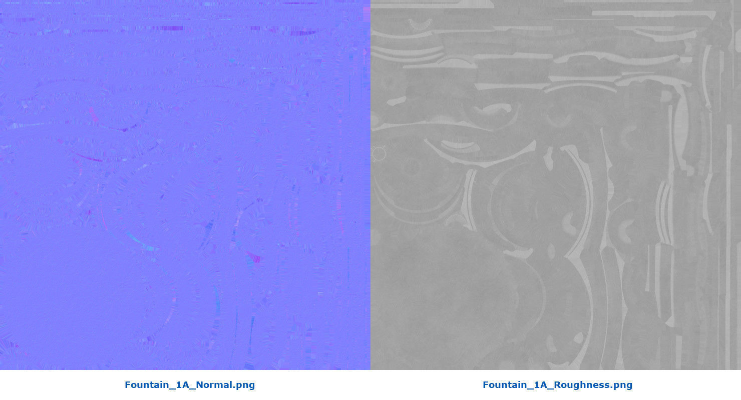 Fountain 1A Low-poly 3D model_8