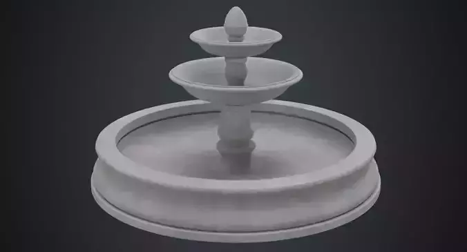 Fountain 1A Low-poly 3D model