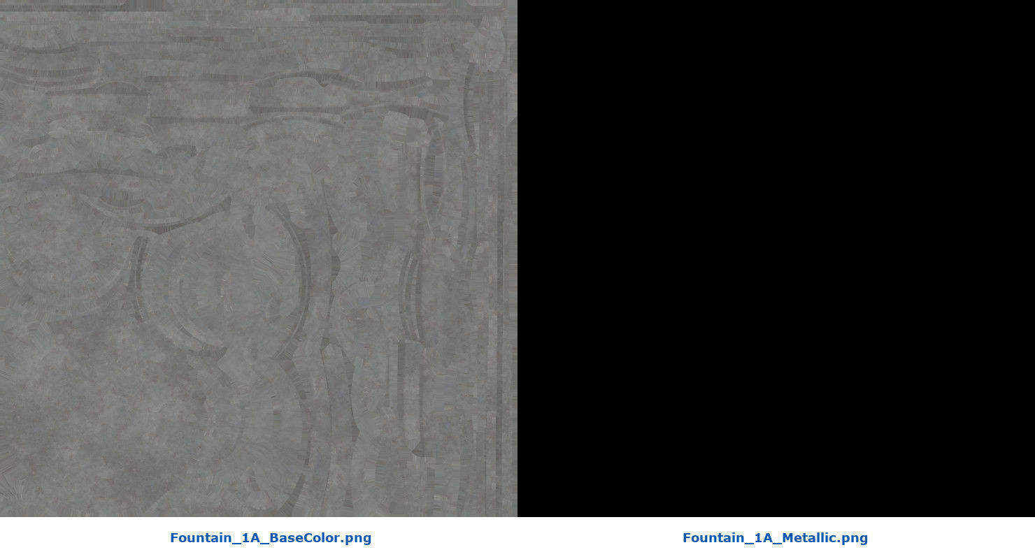 Fountain 1A Low-poly 3D model_7