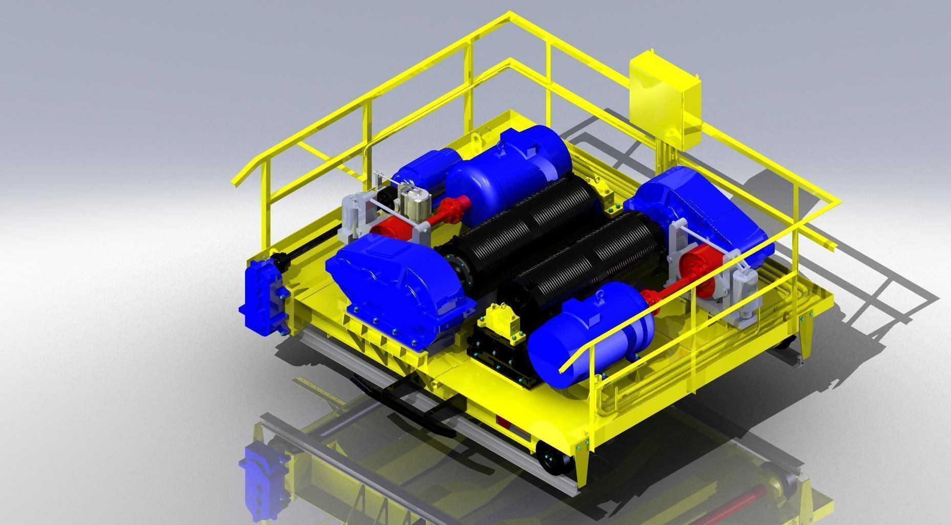 The bogie hydraulic excavator Free 3D model_1