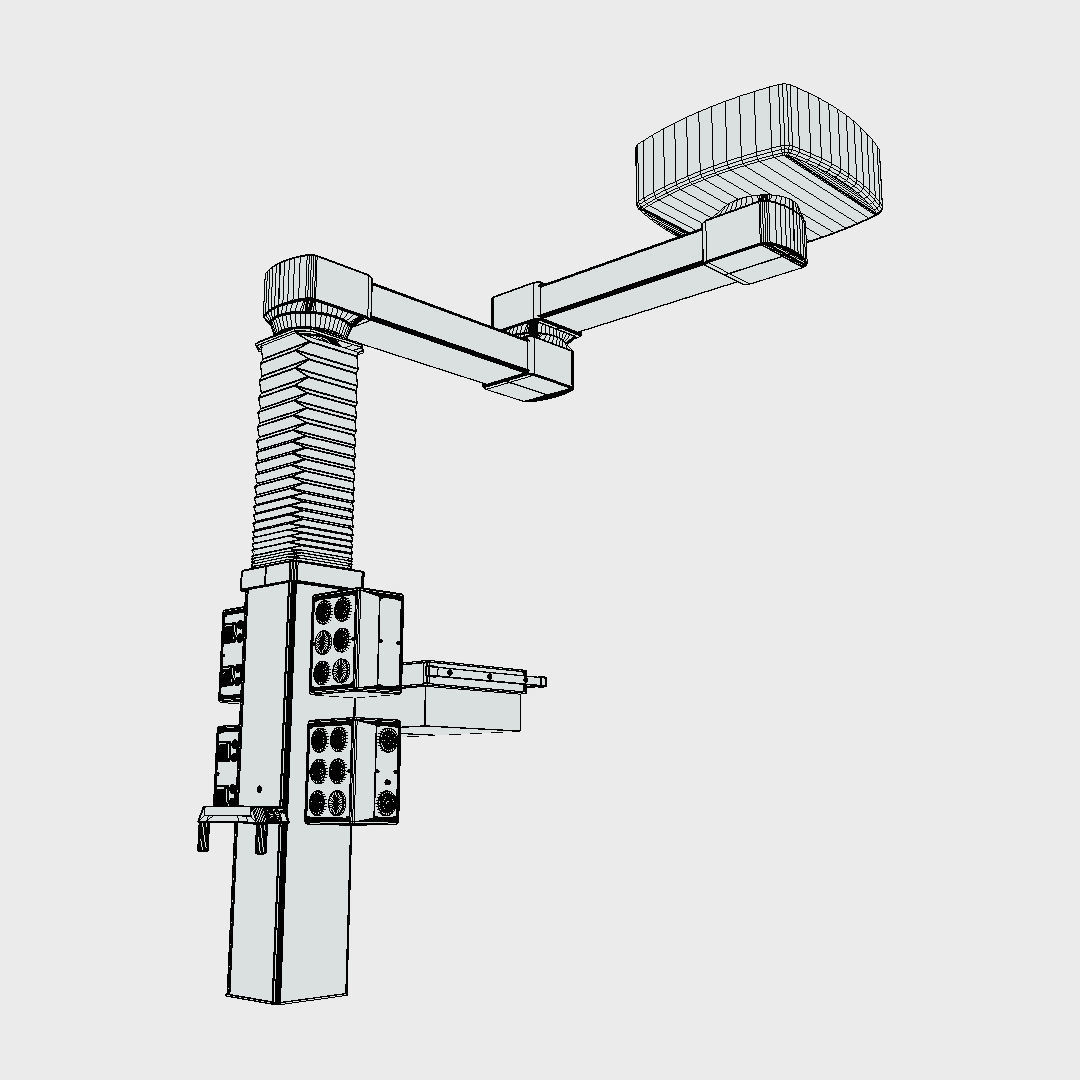 Medical Tray Boom Low-poly 3D model_5