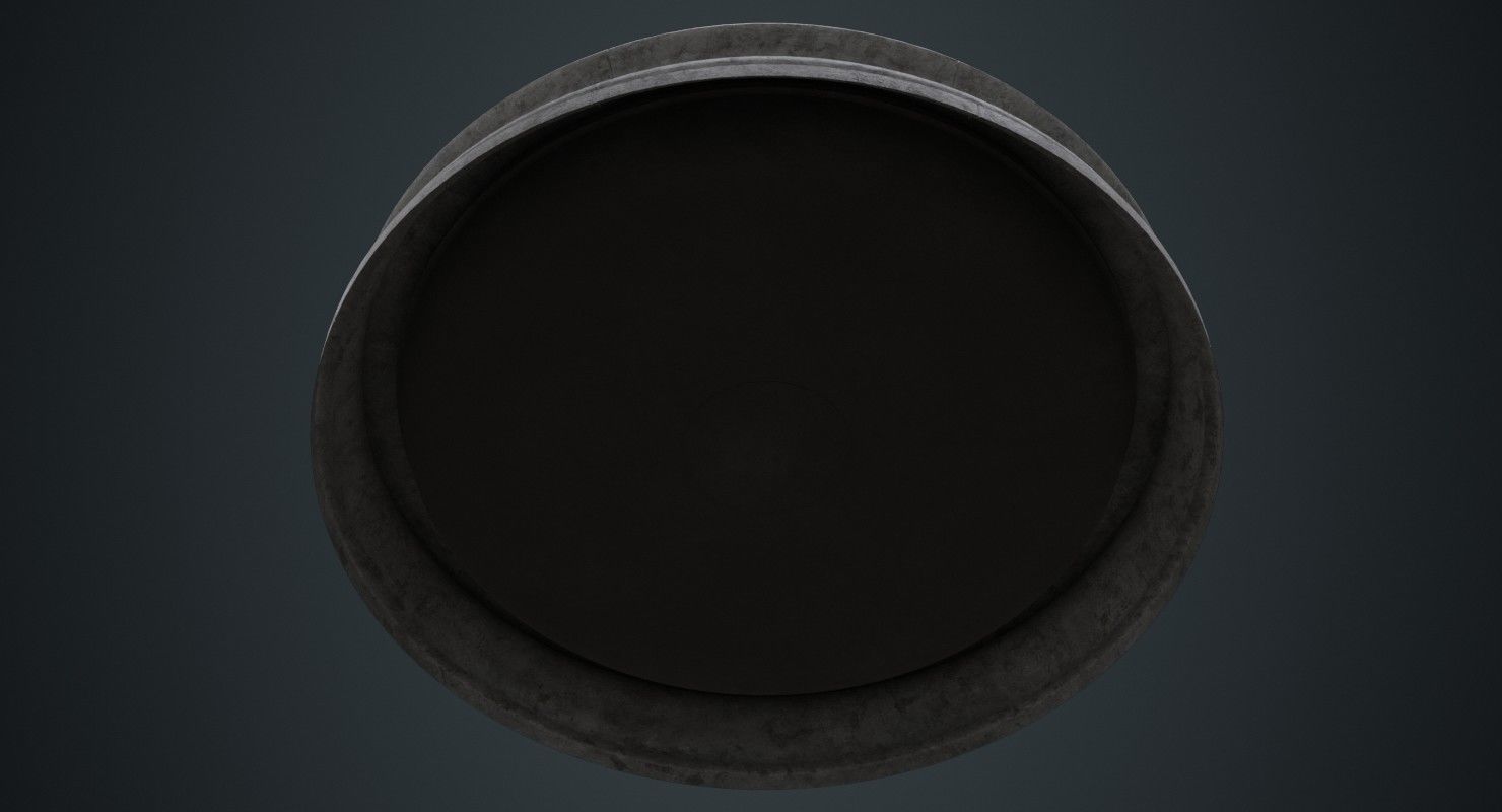 Fountain 1B Low-poly 3D model_4