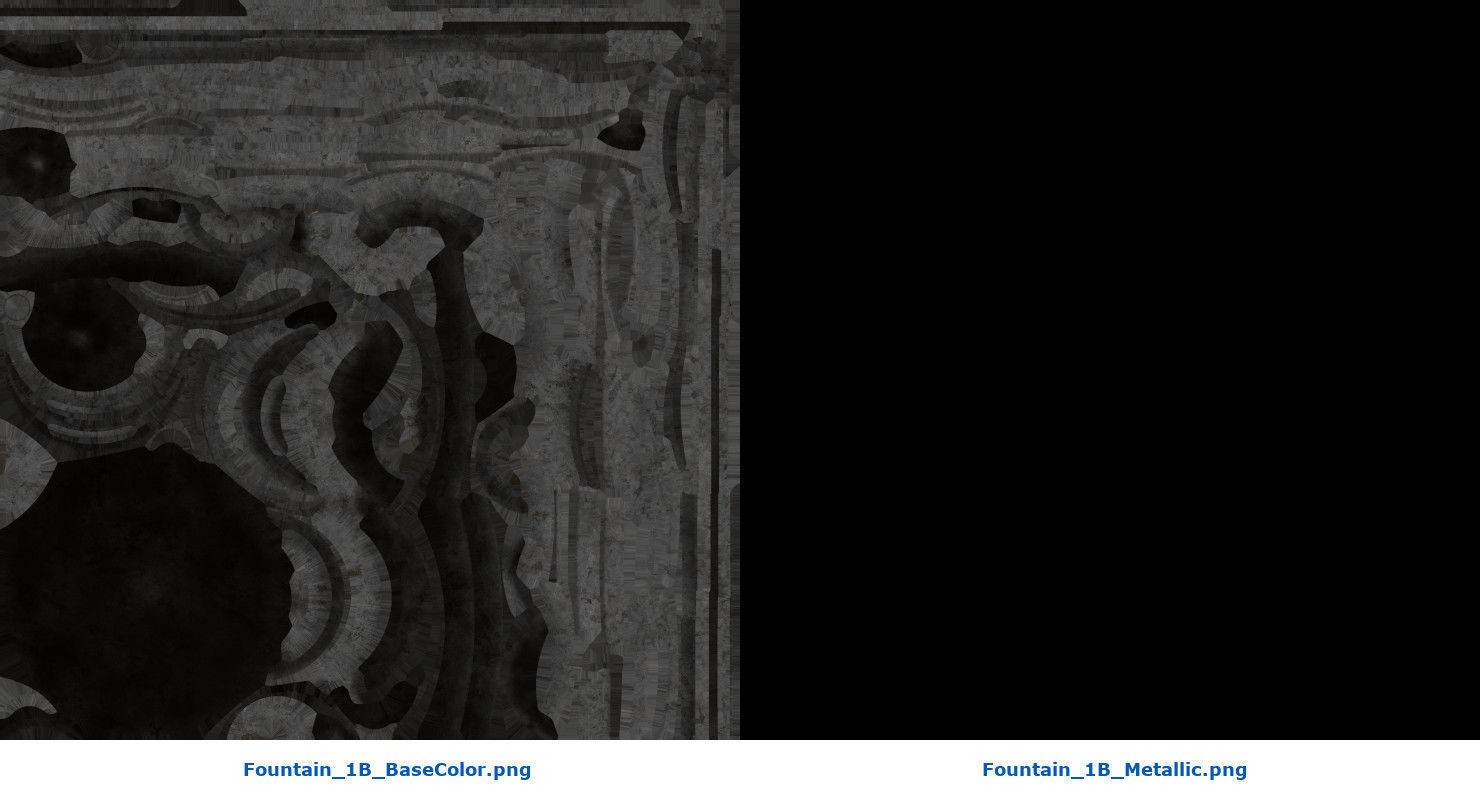 Fountain 1B Low-poly 3D model_7