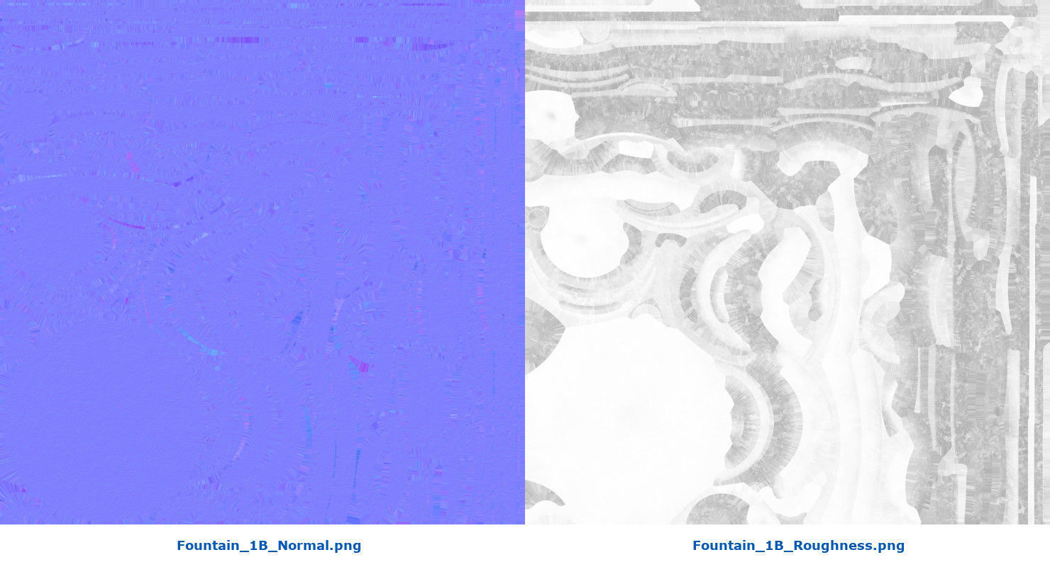 Fountain 1B Low-poly 3D model_8