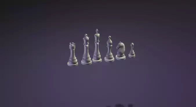 Chess white pawns