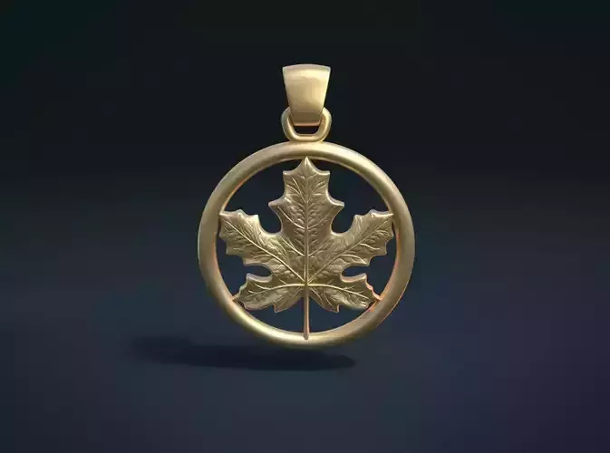 Maple Pendant 3D print model