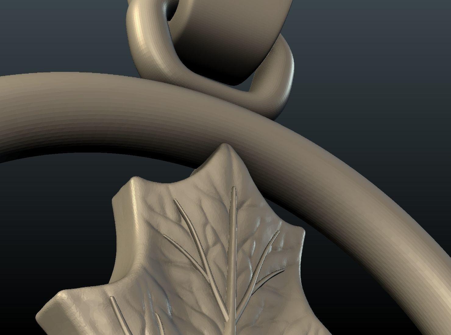Maple Pendant 3D print model_13