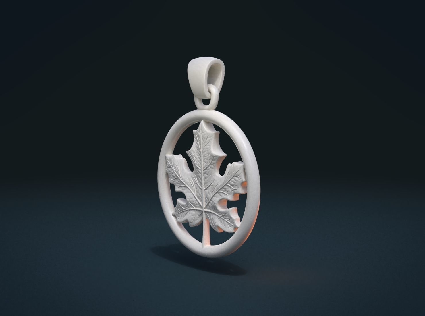 Maple Pendant 3D print model_5
