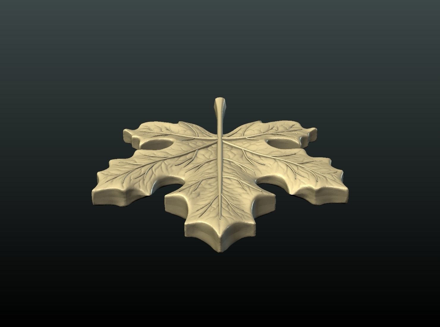 Maple Pendant 3D print model_20