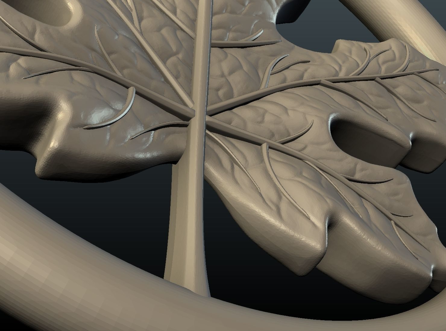 Maple Pendant 3D print model_14