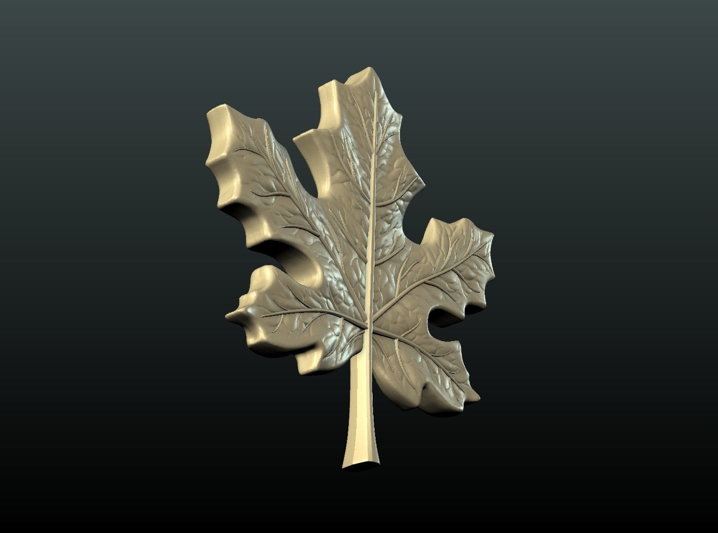 Maple Pendant 3D print model_17