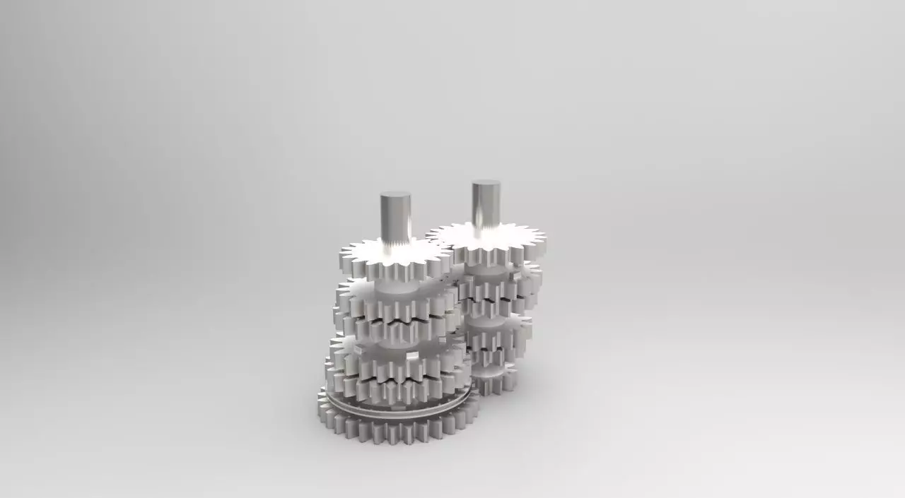 6 Speed transmission Free 3D model_0