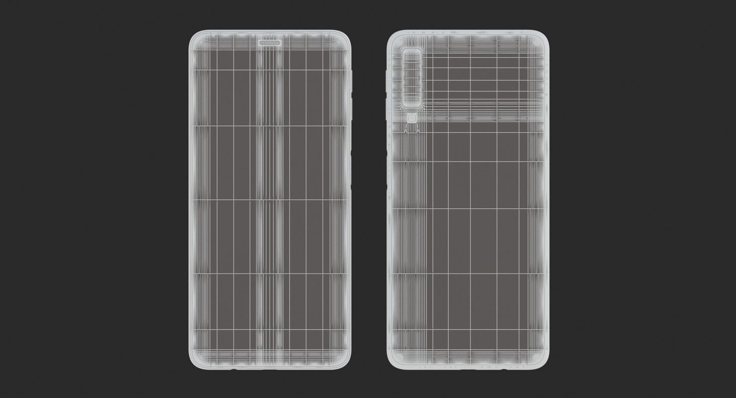 Samsung GALAXY A7 Black 2018-2019 3D model_10