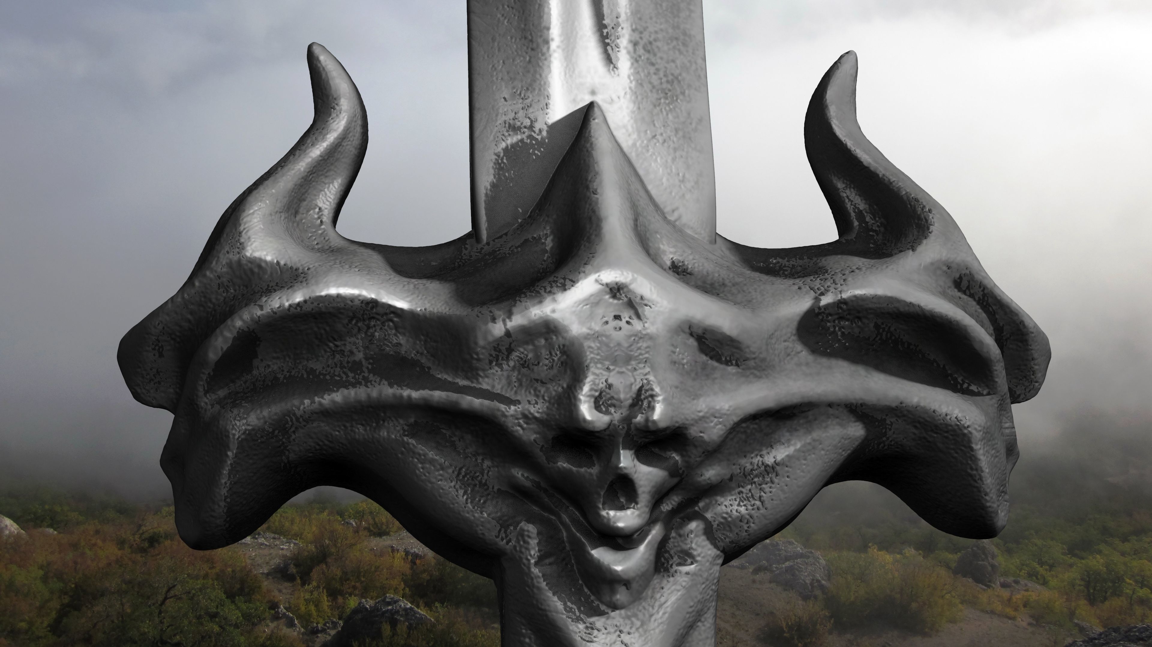 Sword human body 3D model_24